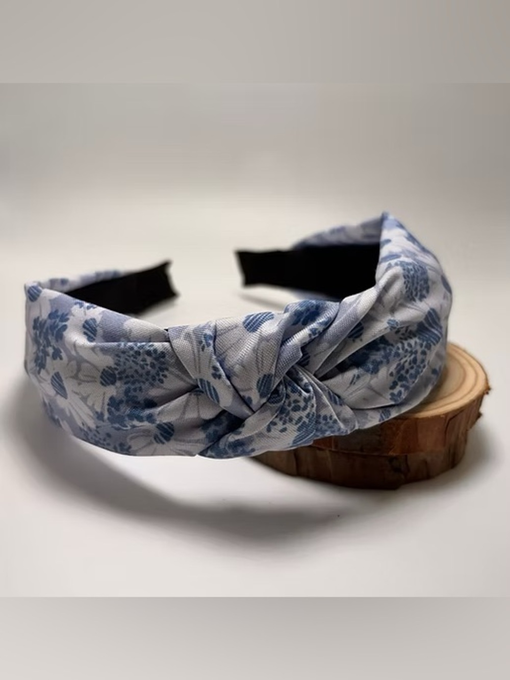 Blue Floral Knotted Headband - Women Accessories